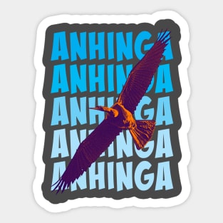 Anhinga in flight Sticker